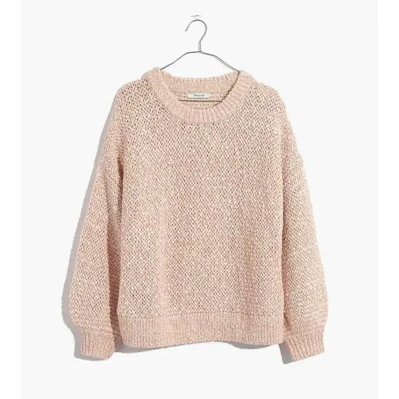 Madewell Sweaters Madewell Baez Pullover Crewneck Sweater Pink